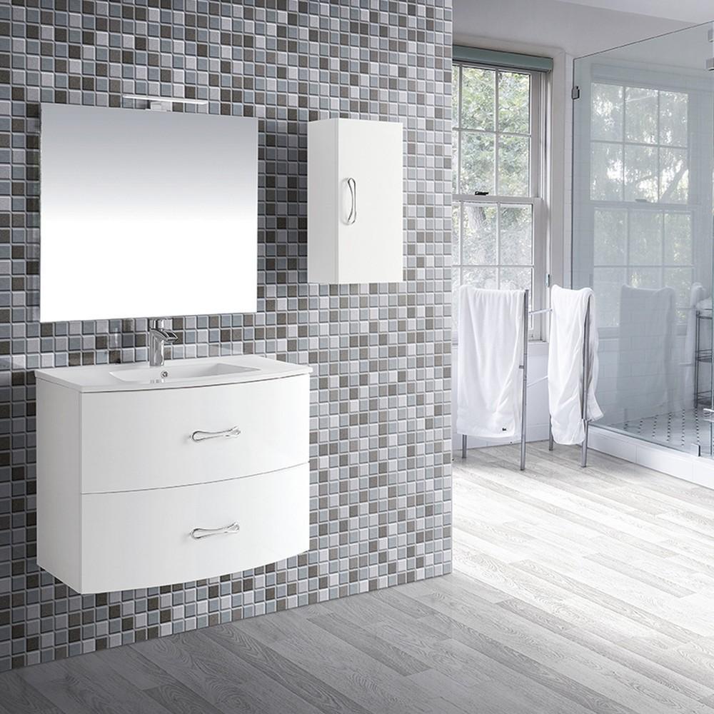 Eviva Bari 32″ Wall mount Bathroom Vanity with Integrated White Porcelain Sink Vanity Eviva White