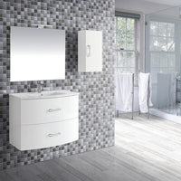 Thumbnail for Eviva Bari 32″ Wall mount Bathroom Vanity with Integrated White Porcelain Sink Vanity Eviva White 