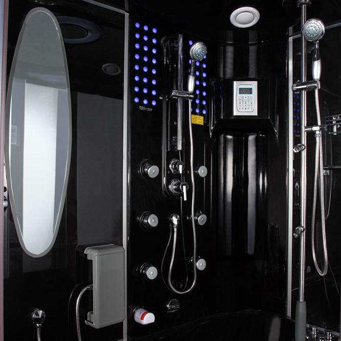 Maya Bath Siena-Black-Right Steam Shower Steam Shower Maya Bath