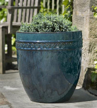 Thumbnail for Campania International Glazed Terra cotta Tall Borsa Planter Urn/Planter Campania International