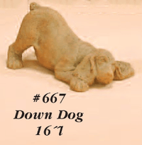 Thumbnail for Down Dog Cast Stone Outdoor Asian Collection Statues Tuscan