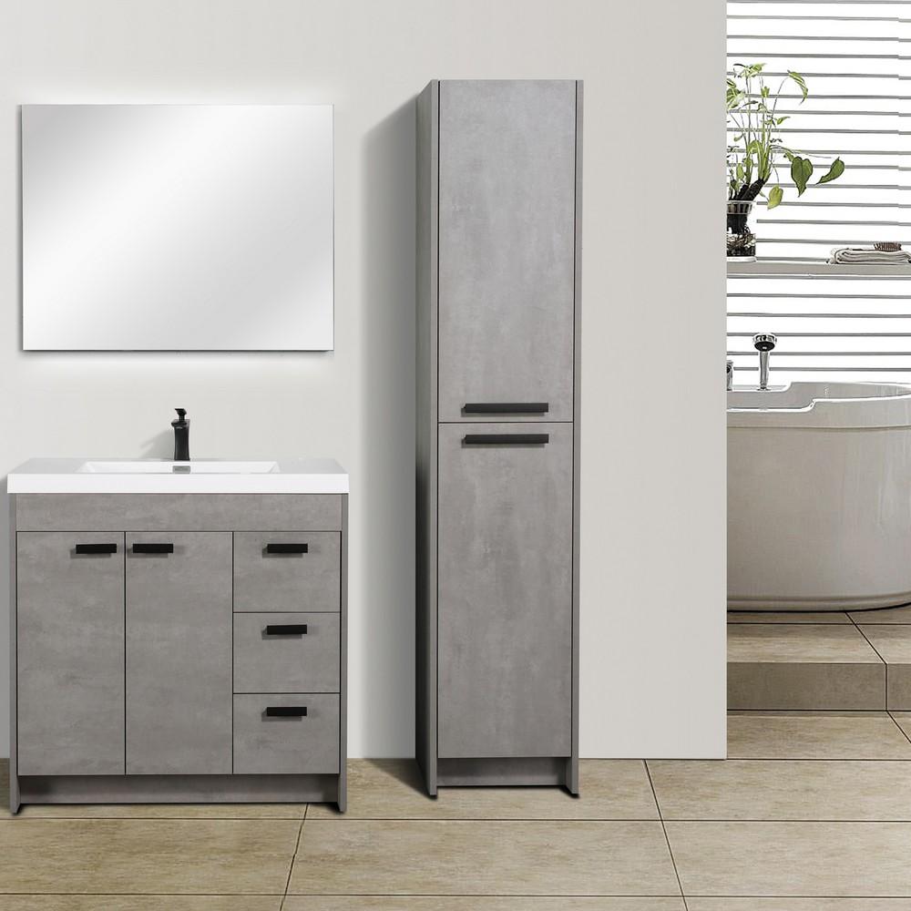 Eviva Lugano 36″ Modern Bathroom Vanity w/ White Integrated Top Vanity Eviva 