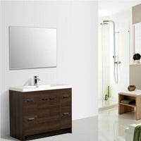 Thumbnail for Eviva Lugano 42″ Modern Bathroom Vanity w/ White Integrated Top Bathroom Vanity Eviva 