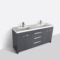 Thumbnail for Eviva Lugano 84″ Modern Double Sink Bathroom Vanity w/ White Integrated Top Vanity Eviva
