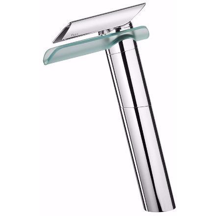Latoscana Morgana Single Handle Tall With Glass Spout In A Chrome Finish touch on bathroom sink faucets Latoscana 
