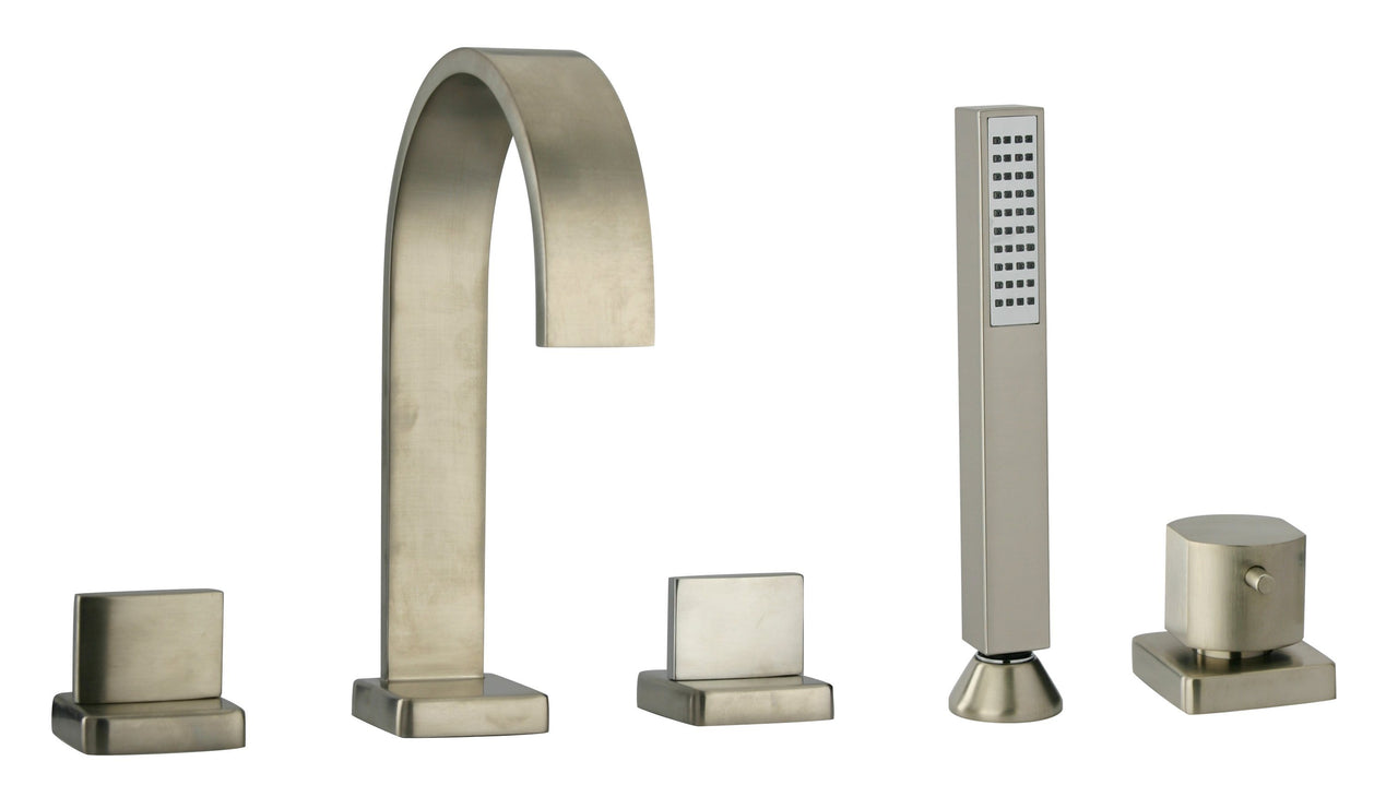 Latoscana Novello Roman Tub With Lever Handles With Hand Held Shower In Chrome bathtub and showerhead faucet systems Latoscana