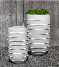 Thumbnail for Campania International Glazed Pottery Logis Planter - (S/2) Urn/Planter Campania International White Tall