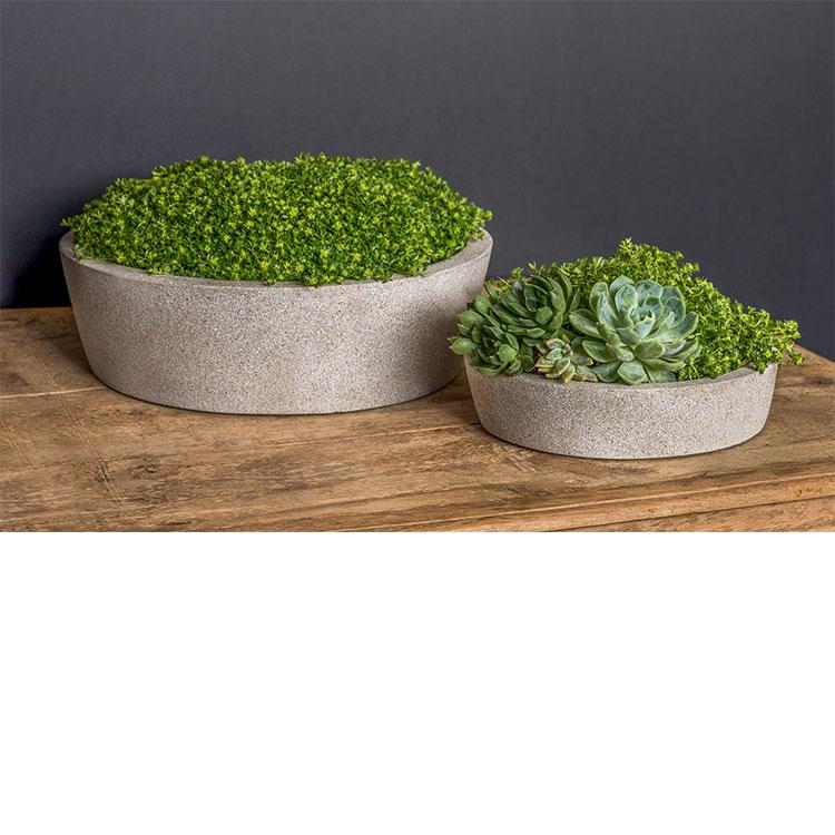 Campania International Playa Low Tapered Planter Urn/Planter Campania International Round