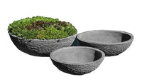 Thumbnail for Campania International Fiber Cement Stone Ledge Zen Bowl Urn/Planter Campania International