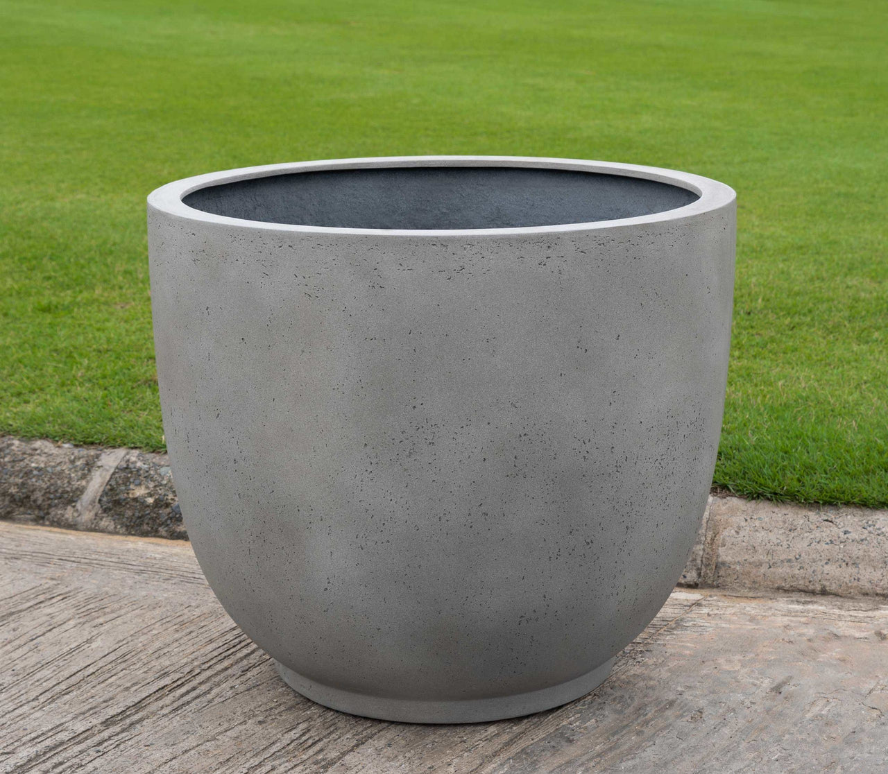 Campania International Fiber Clay Danilo Planter - (S/5) Urn/Planter Campania International Stone Grey Lite Extra Large