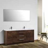 Thumbnail for Eviva Lugano 84″ Modern Double Sink Bathroom Vanity w/ White Integrated Top Vanity Eviva