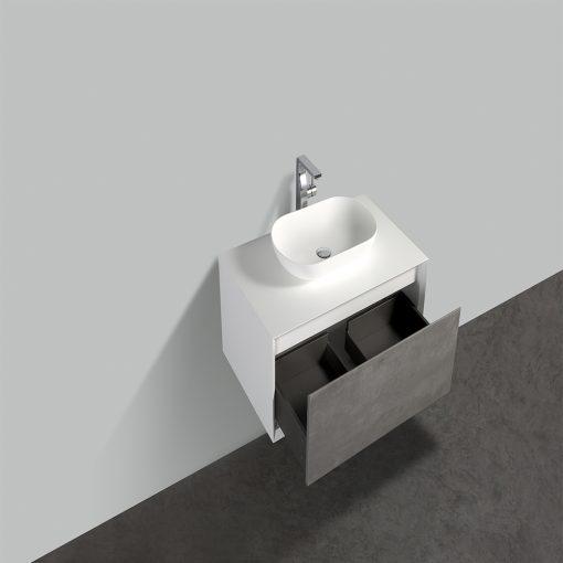 Eviva Santa Monica 36″ Wall Mount Bathroom Vanity w/ Solid Surface Sink Vanity Eviva