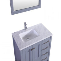 Thumbnail for Totti Shaker 36″ Transitional Bathroom Vanity with White Carrera Countertop Vanity Eviva