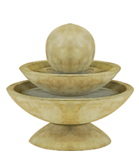 Thumbnail for Tondo Shallow Outdoor Cast Stone Garden Fountain Fountain Tuscan