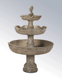 Thumbnail for Agrigento Three Tier Cast Stone Outdoor Garden Fountain Fountain Tuscan