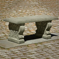 Thumbnail for Classic Cast Stone Outdoor Garden Bench Outdoor Benches/Tables Campania International 