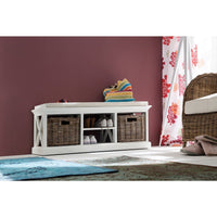 Thumbnail for NovaSolo Halifax BE001 Bench & Basket set with seat cushion Bench & Basket set NovaSolo