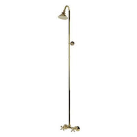 Thumbnail for Kingston Brass Vintage Wall Mount Shower Package, Polished Brass Clawfoot Tub Set Kingston Brass