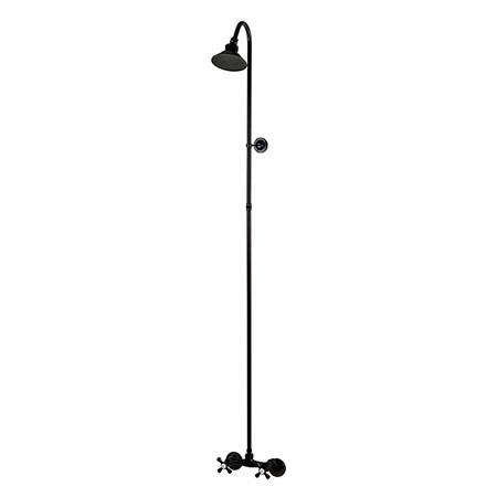 Kingston Brass Vintage Wall Mount Shower Package, Oil Rubbed Bronze Clawfoot Tub Set Kingston Brass