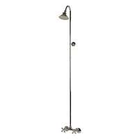 Thumbnail for Kingston Brass Vintage Wall Mount Shower Package, Satin Nickel Clawfoot Tub Set Kingston Brass