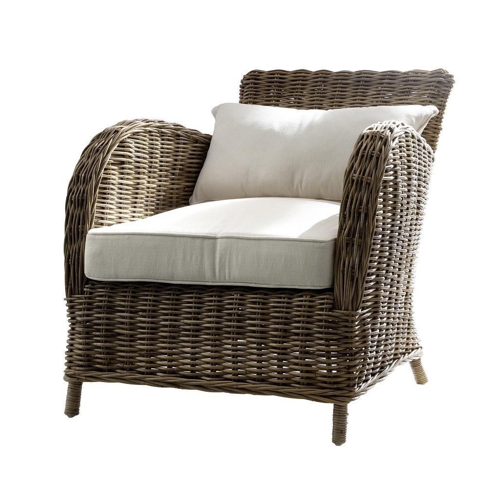 NovaSolo Wickerworks CR36 Knight Chair with seat & back cushions Chair NovaSolo