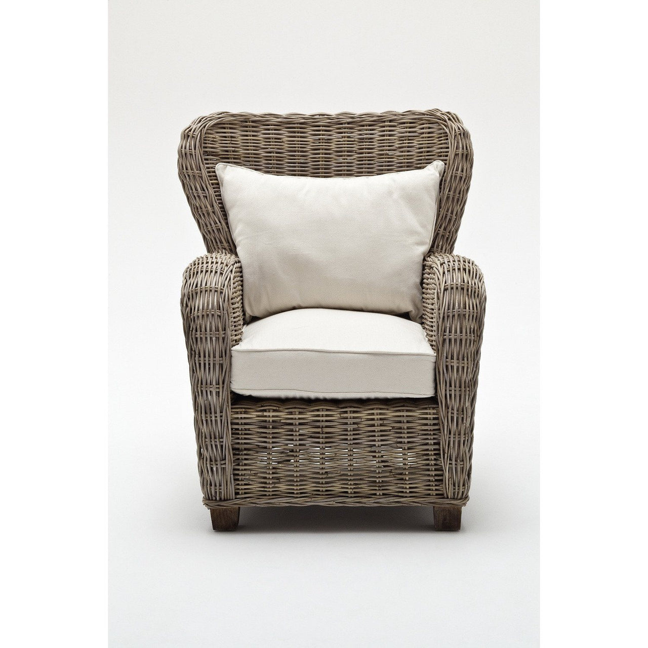 NovaSolo Wickerworks CR42 Queen Chair with seat & back cushions Chair NovaSolo