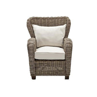 Thumbnail for NovaSolo Wickerworks CR42 Queen Chair with seat & back cushions Chair NovaSolo
