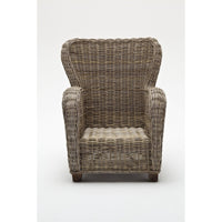 Thumbnail for NovaSolo Wickerworks CR42 Queen Chair with seat & back cushions Chair NovaSolo