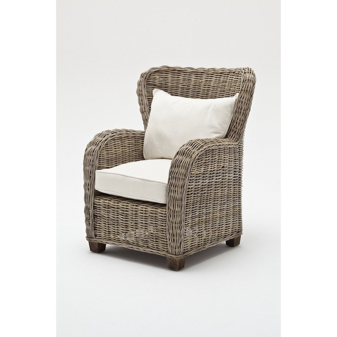 NovaSolo Wickerworks CR42 Queen Chair with seat & back cushions Chair NovaSolo