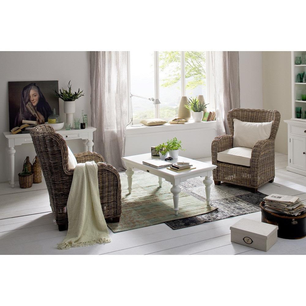 NovaSolo Wickerworks CR42 Queen Chair with seat & back cushions Chair NovaSolo