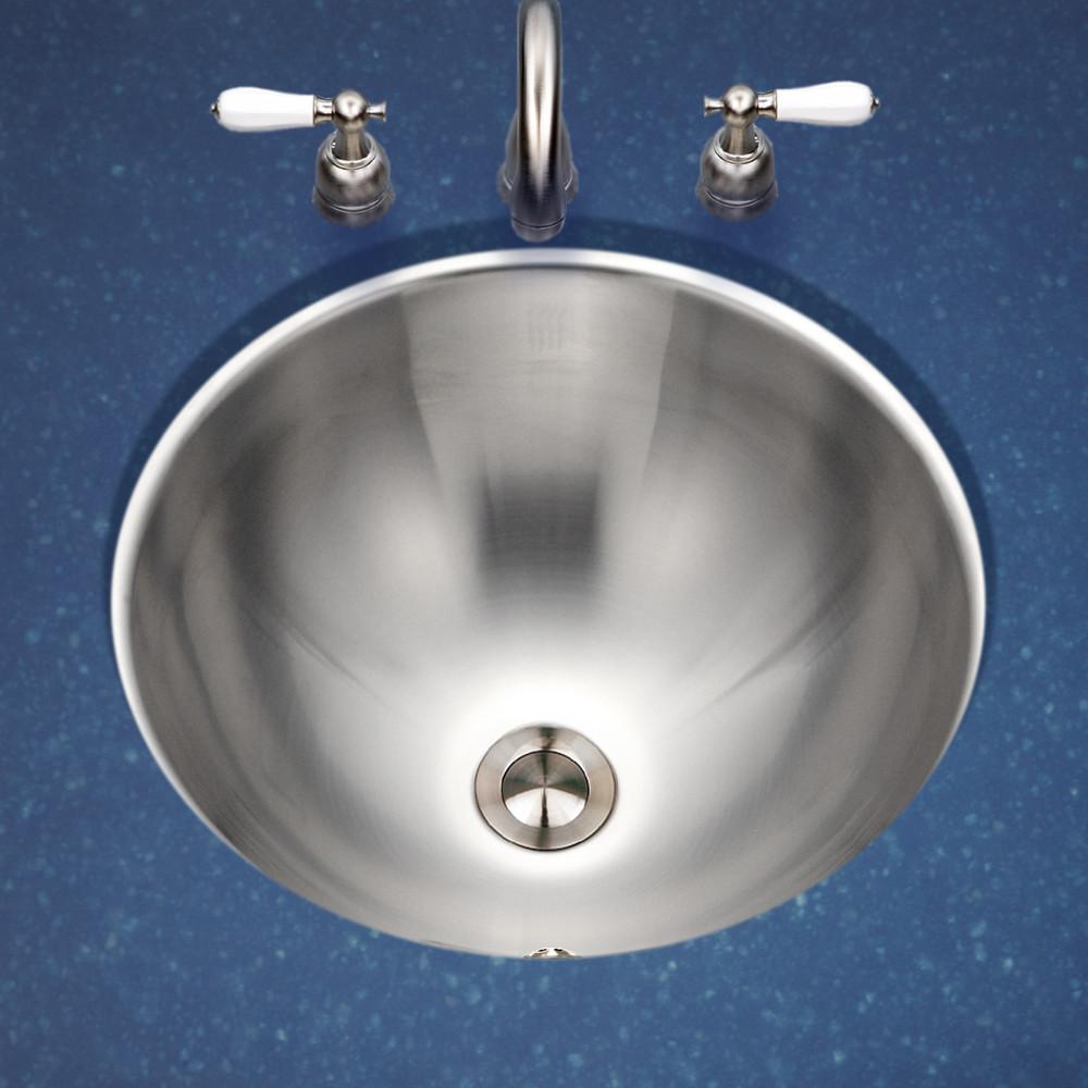 Houzer vOpus Series Conical Undermount Stainless Steel Lavatory Sink with Overflow Bathroom Sink - Undermount Houzer