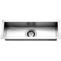 Thumbnail for Houzer CTB-2385 Contempo Trough Series Undermount Stainless Steel Bar/Prep Sink Bar Sink - Undermount Houzer