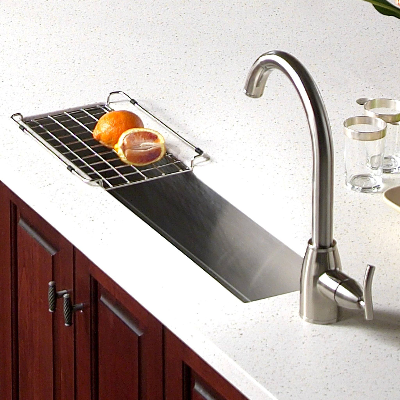 Houzer CTB-3285 Contempo Trough Series Undermount Stainless Steel Bar/Prep Sink Bar Sink - Undermount Houzer