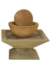 Thumbnail for Round Combo Outdoor Cast Stone Garden Fountain Fountain Tuscan