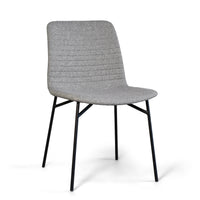 Thumbnail for Ella Modern Dining Chair with Matte Black Steel Legs for Kitchen, Living Room and Dining Room (Set of 2, Beige Upholstered Seat) Dining Chair Gingko
