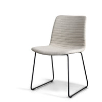 Thumbnail for Eric Modern Dining Chair in White with Matte Black Steel Legs for Kitchen, Living Room and Dining Room (Set of 2, Beige Upholstered Seat) Dining Chair Gingko Beige