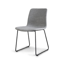 Thumbnail for Eric Modern Dining Chair in White with Matte Black Steel Legs for Kitchen, Living Room and Dining Room (Set of 2, Beige Upholstered Seat) Dining Chair Gingko Grey
