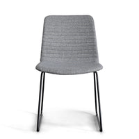 Thumbnail for Eric Modern Dining Chair in White with Matte Black Steel Legs for Kitchen, Living Room and Dining Room (Set of 2, Beige Upholstered Seat) Dining Chair Gingko