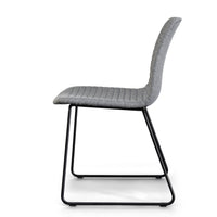 Thumbnail for Eric Modern Dining Chair in White with Matte Black Steel Legs for Kitchen, Living Room and Dining Room (Set of 2, Beige Upholstered Seat) Dining Chair Gingko