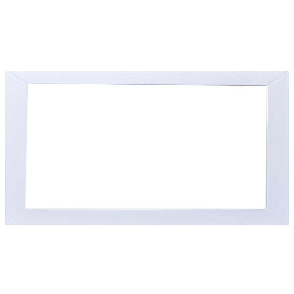 Eviva New York Bathroom Vanity Mirror Full Frame White 60X30 Wall Mount Wall Mirror Eviva