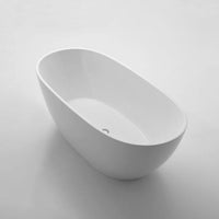 Thumbnail for Eviva Clair 60″ Freestanding White Acrylic Bathtub Bathroom Vanity Eviva 