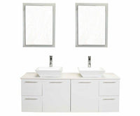 Thumbnail for Eviva Eviva Luxury 60 Inch Bathroom Vanity with Top Bathroom Vanity Eviva White