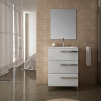 Thumbnail for Eviva Oliver 24 inch White Free standing Bathroom Vanity with Skirt Vanity Eviva