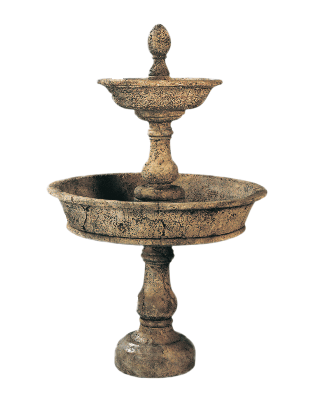 Ercolano Two Tier Cast Stone Outdoor Garden Fountain Fountain Tuscan