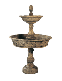 Thumbnail for Ercolano Two Tier Cast Stone Outdoor Garden Fountain Fountain Tuscan