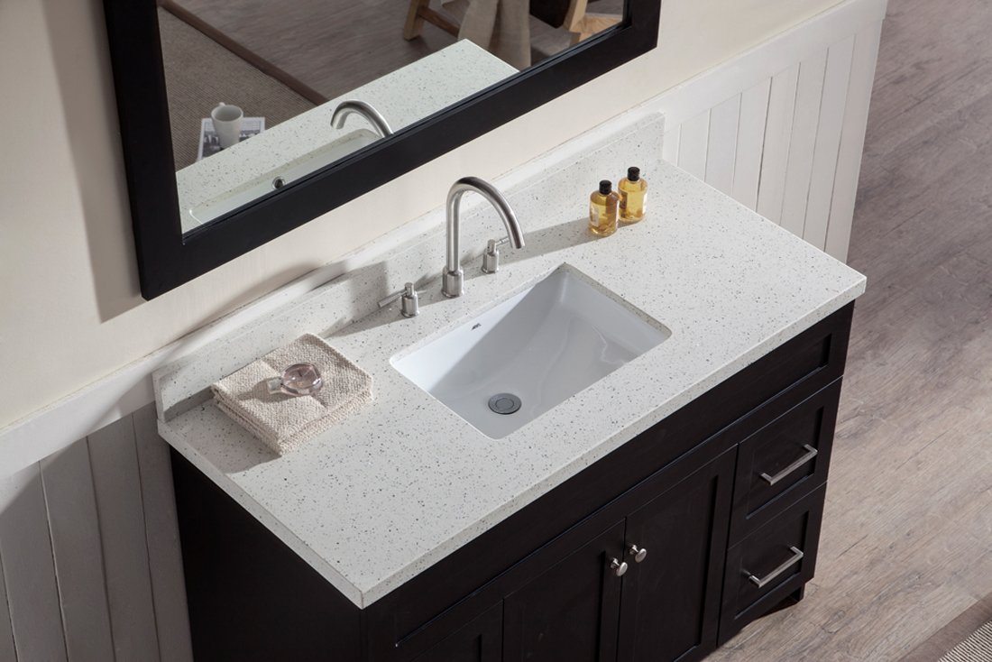 Ariel Hamlet 49" Single Sink Bathroom Vanity Set with White Quartz Countertop Vanity ARIEL 
