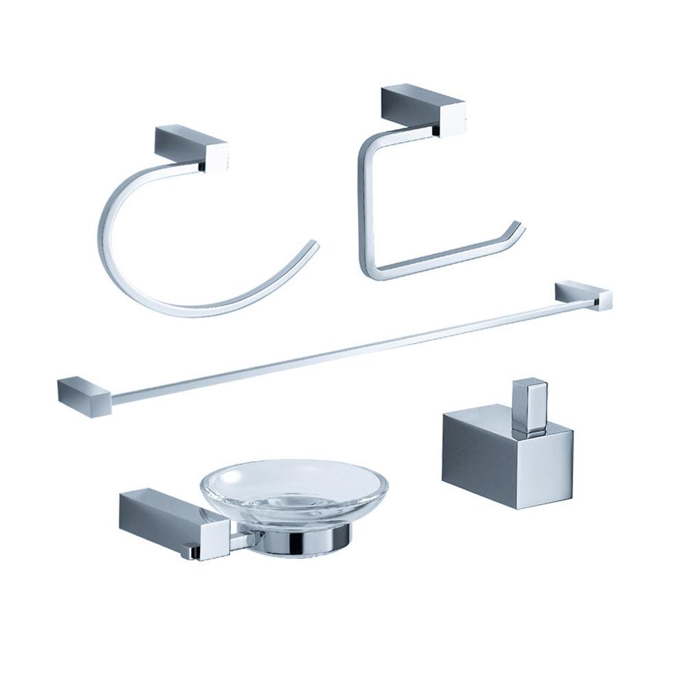 Fresca Ottimo 5-Piece Bathroom Accessory Set - Chrome Bathroom Accessory Set Fresca