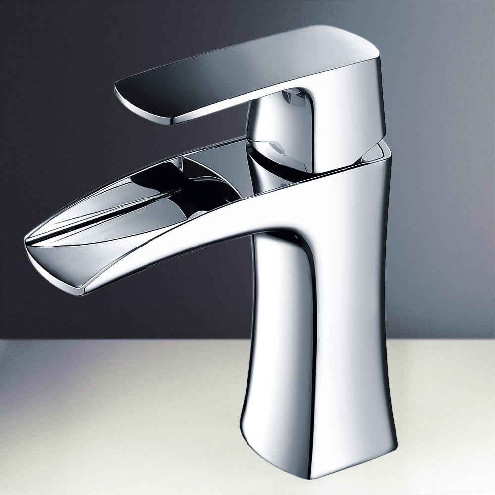 Fresca Fortore Single Hole Mount Bathroom Vanity Faucet - Chrome Bathroom Faucet Fresca 