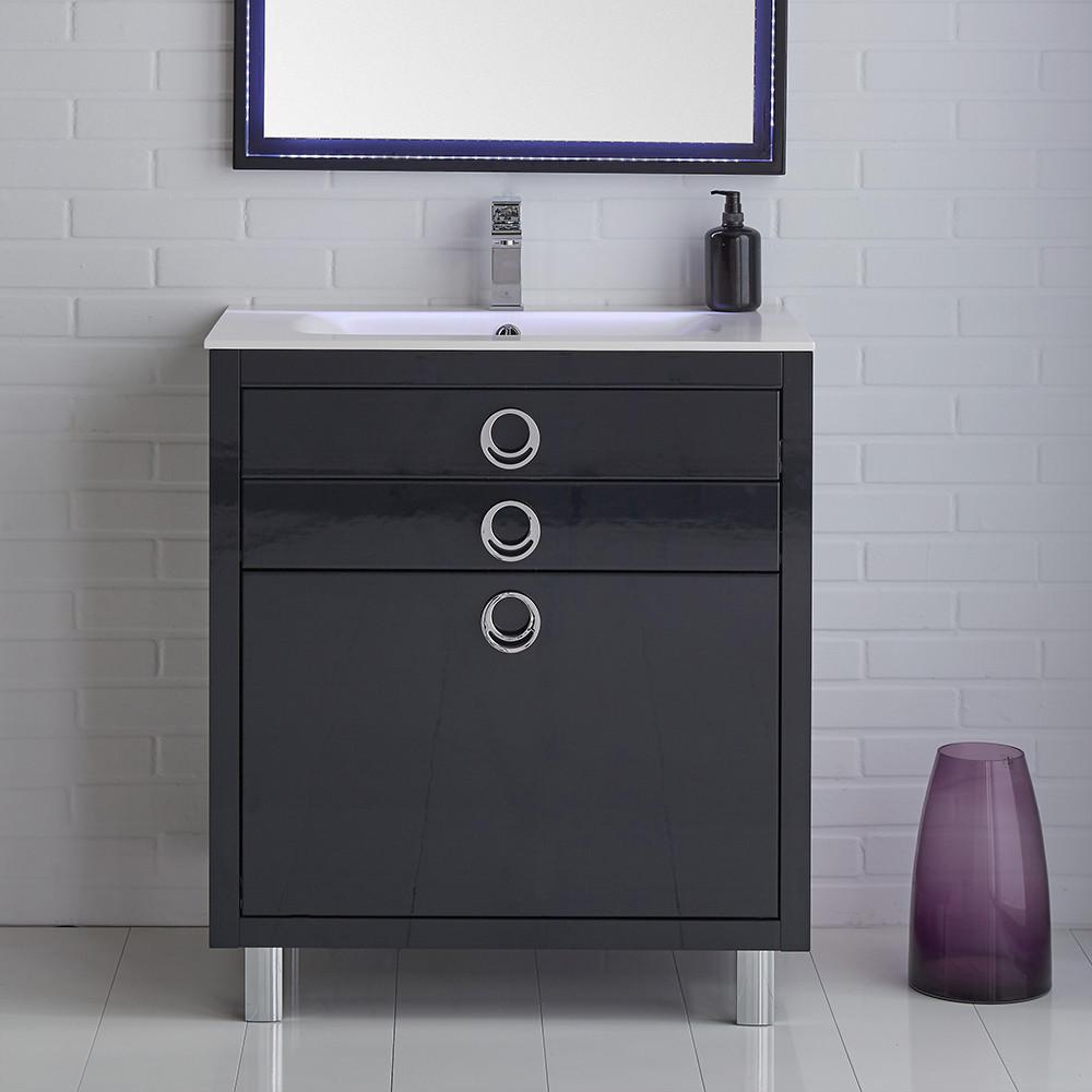Fresca Platinum Due 36" Stylish Glossy Cobalt Modern Bathroom Vanity Free Faucet Vanity Fresca