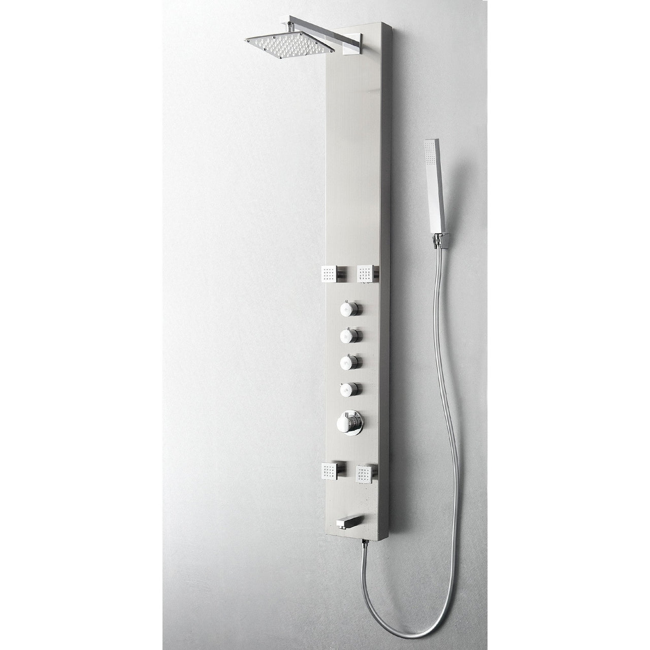 Fresca Pavia Stainless Steel (Brushed Silver) Thermostatic Shower Massage Panel Shower Massage Panel Fresca